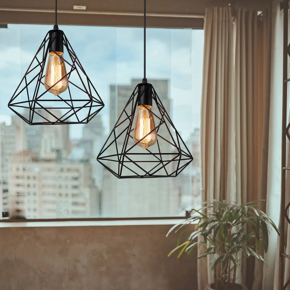 Modern Black LED Pendant Chandelier for Kitchen & Living Room Lighting