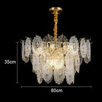 Luxury French Glass Flower Chandelier by - Vintage Nostalgic Modern Design