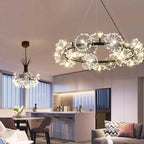 Dandelion Flower Chandelier: Modern LED Living Room Bedroom Indoor Decor Bouquet Lamps