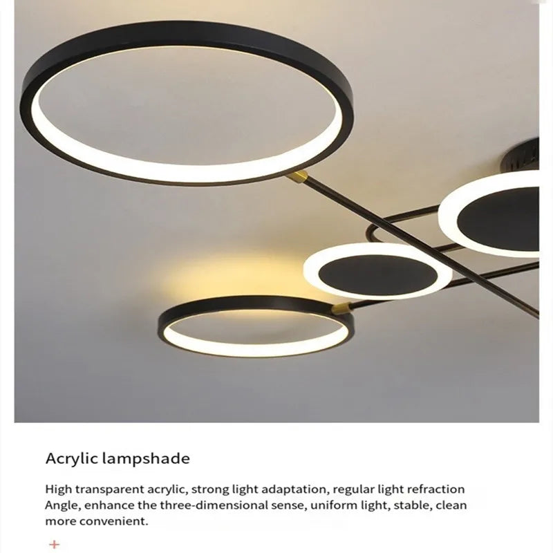 LED Dimmable Ceiling Chandeliers: Modern Style for Living, Dining, Bedroom, Kitchen Décor