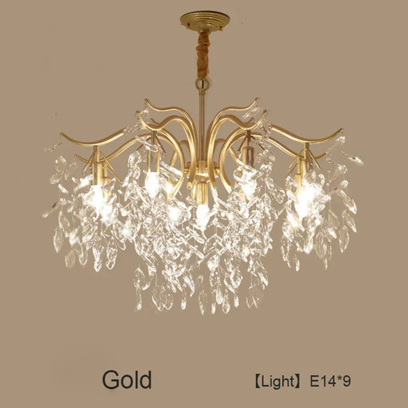 Crystal LED Chandelier: Luxury Indoor Lighting for Home, Kitchen, Living Room