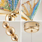 LED Butterfly Pendant Light for Living Room Chandelier - Colorful Acrylic Insect Fixture