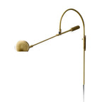Rotatable G9 Bedside Lamp Living Room Wall Sconce - Gold/Black Arm