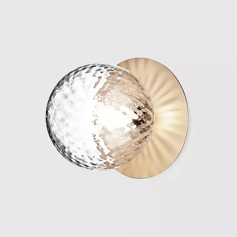 Nordic Glass Round Wall Lamp LED for Bedroom Aisle Stairs Entrance