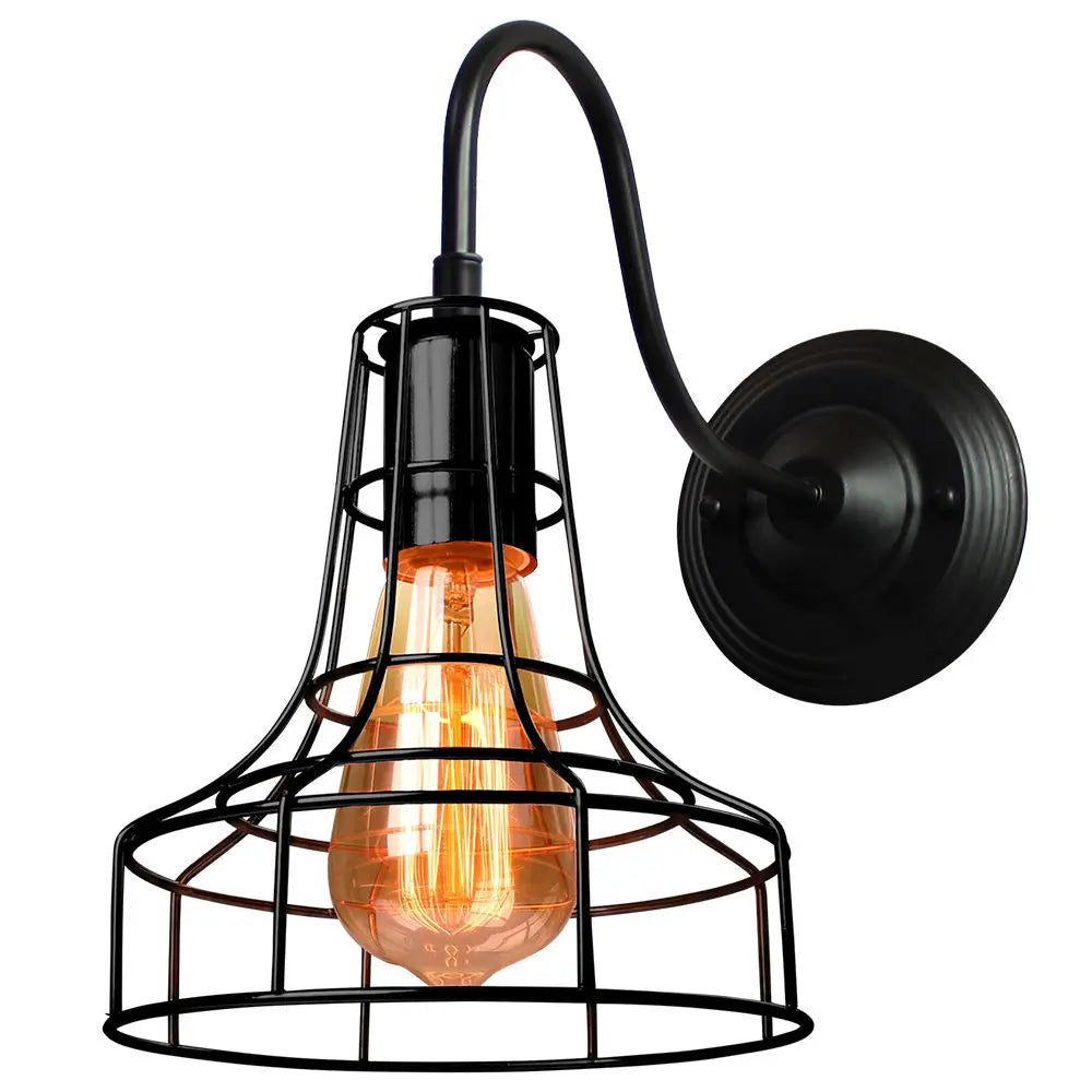 Industrial Iron Wall Sconce E27 Retro Loft Vintage LED Light Fixture