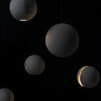 Industrial Moon Cement Pendant Light for Kitchen, Bar, and Bedside