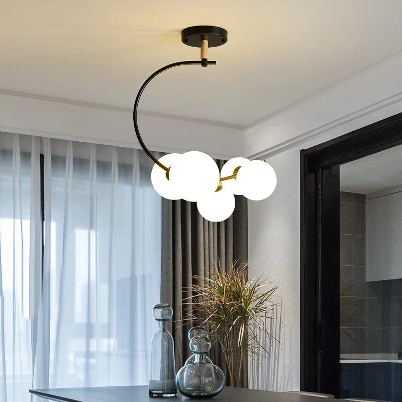 MDWELL G9 Pendant Light: Black/Gold Nordic Style Kitchen & Bedroom Hanging Lamp