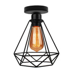 Vintage Industrial LED Ceiling Light Shade for Living Room Kitchen Cage Home Decor