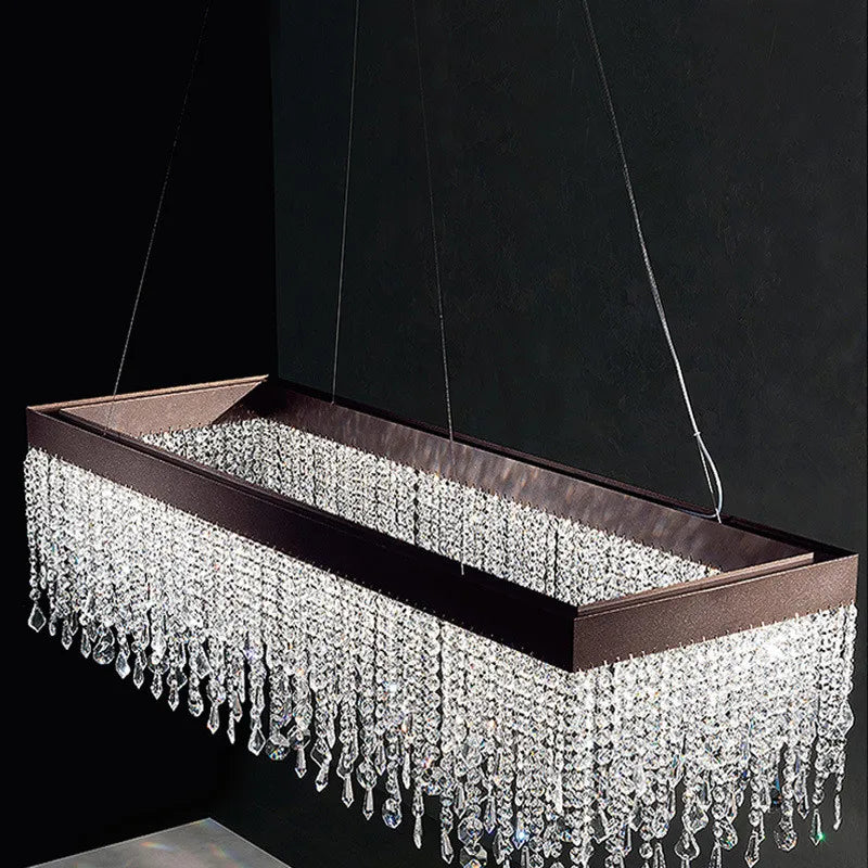 Modern Crystal LED Chandelier for Living Room Dining Luxury Ceiling Pendant Lamp