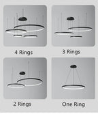 LED Ring Chandelier Ceiling Pendant Modern Round Circle Lamps