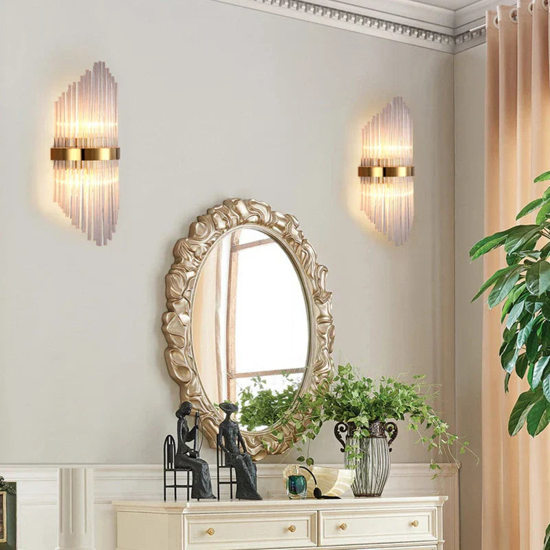 Glass Rod Crystal Wall Lamp: Modern Nordic Light Luxury for Bedroom, Living Room