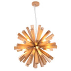 Dandelion Wooden Pendant Lights - Solid Wood Hanging Lamps for Dining Room & Restaurant
