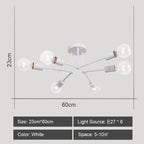 Retro Industrial Loft Sputnik Chandelier for Home Decor Dinning Cafe Bar