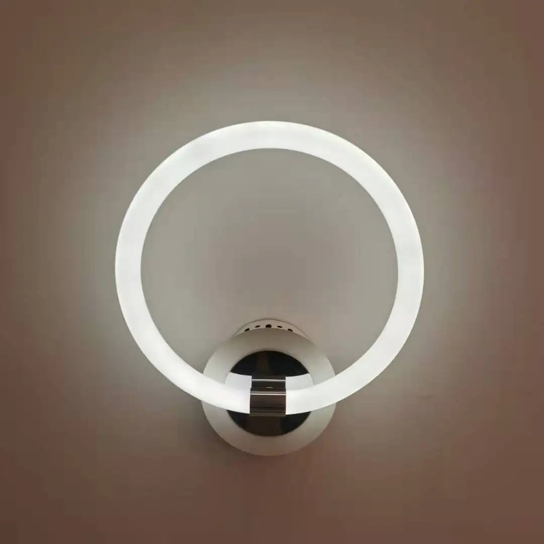 Acrylic Ring LED Wall Lamp for Modern Indoor Decor, Living Room Bedroom Lighting
