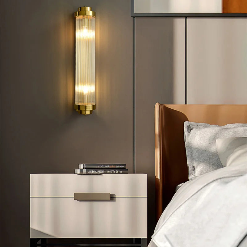 Crystal Wall Lamp for Modern Light Luxury Living Room, Bedroom, and Dining Area