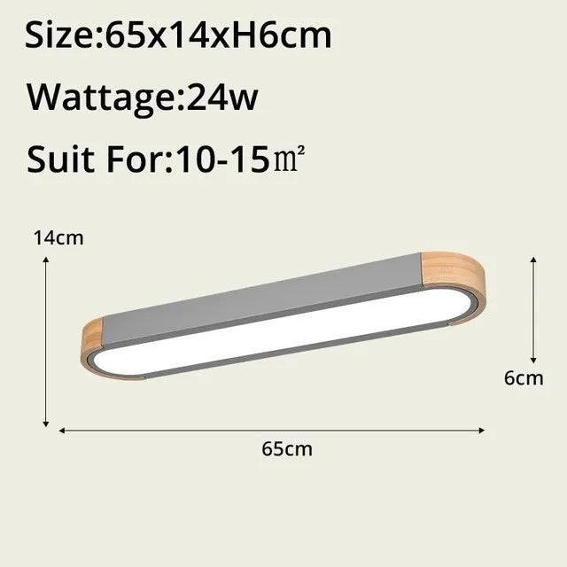 Wood LED Ceiling Lamp: Modern Decorative Lighting for Home Interiors