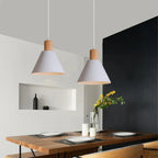 Nordic Wood Pendant Lights Vintage Modern LED Hanging Lamp for Home Decor