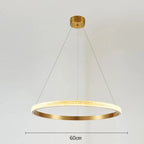 Gold Circle Chandelier Creative LED Lighting Modern Indoor Fixtures