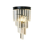Black Gold Crystal Wall Lights for Bedroom Living Room Home LED Sconce