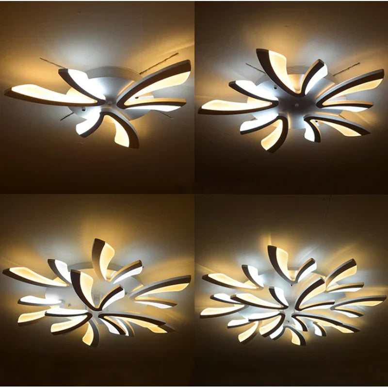 Modern LED Acrylic Ceiling Lights 3/5/9/12/15heads for Living Room Bedroom Home