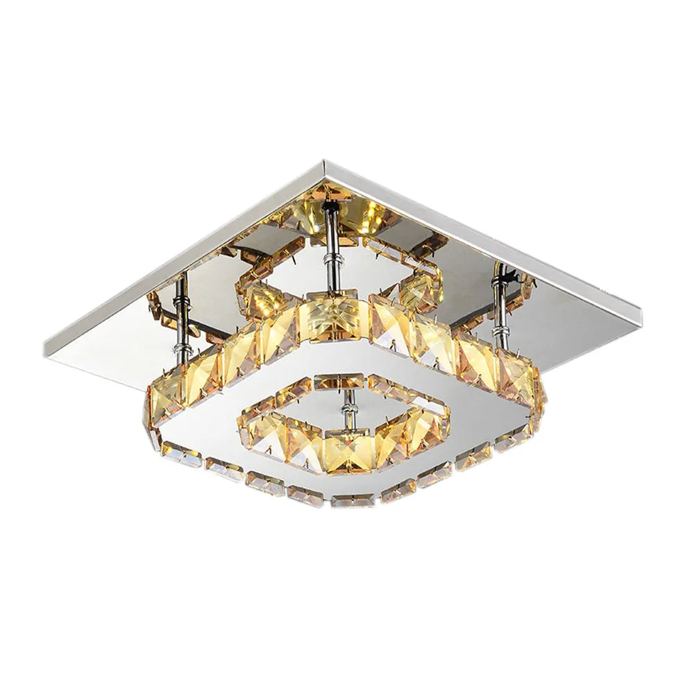 LED Crystal Ceiling Chandelier for Home Decor in Modern Nordic Style