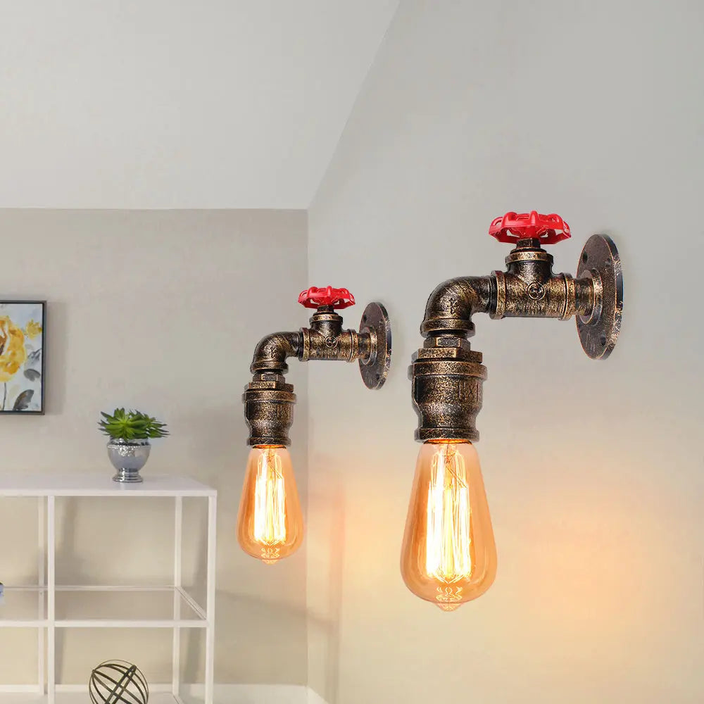Industrial Water Pipe Wall Sconce for Restaurant Cafe Bar Kitchen