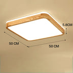 Nordic Wood Ceiling Light Ultra-thin LED Modern Bedroom Lamp