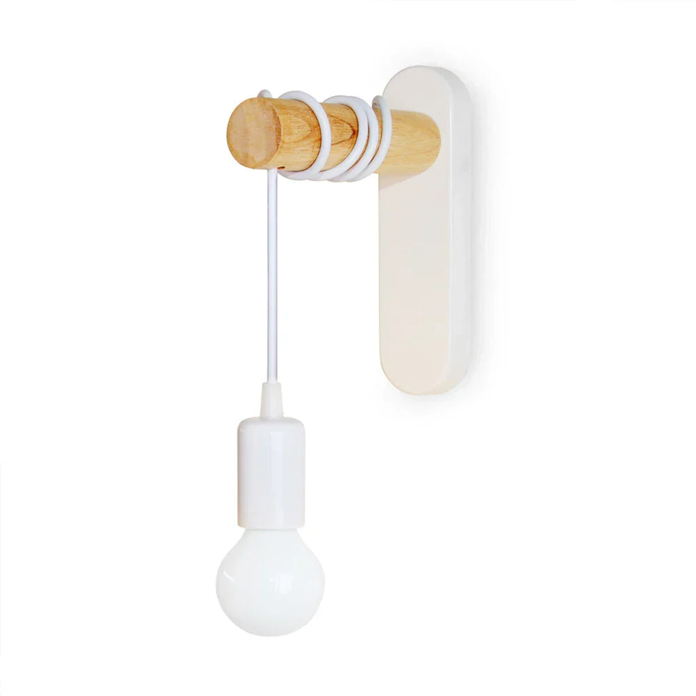 Industrial Iron Wood Wall Lamp E27 Modern Nordic Sconce by for Home Decor Bedroom