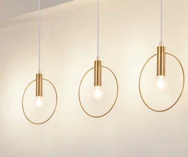 Metal LED Pendant Light: Modern Minimalist Hanging Lamp for Stylish Home Decor