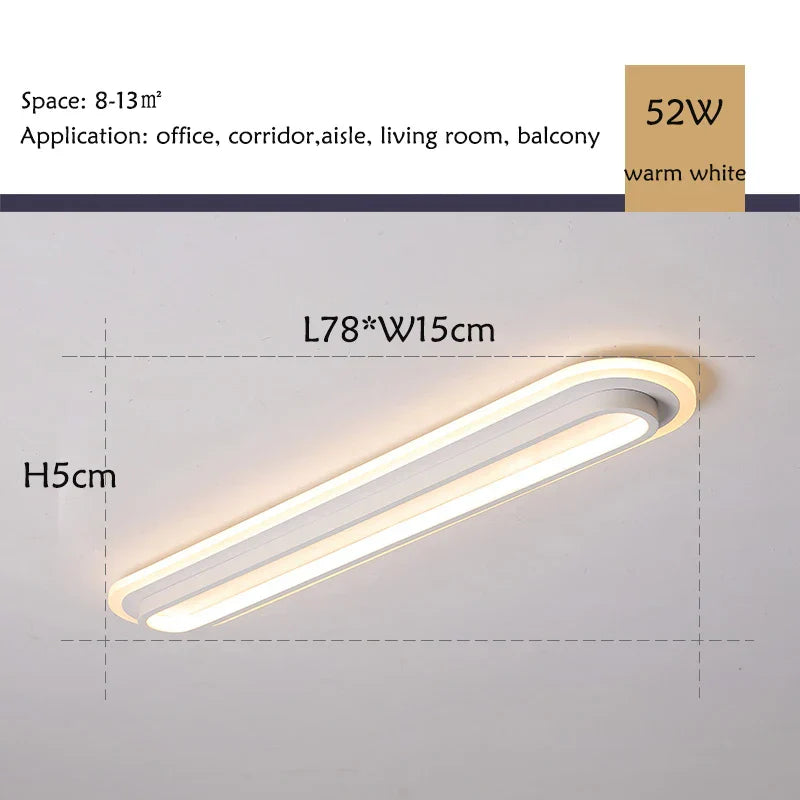 Modern Minimalist Long Aisle LED Ceiling Lamp