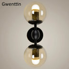 Glass Beans Wall Lamp Sconces LED Light Fixture for Home Deco Bedroom Hallway