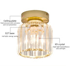 Crystal Ceiling Lights: Modern Living Room Bedroom Decorative Lamp with E27 Bulb Socket
