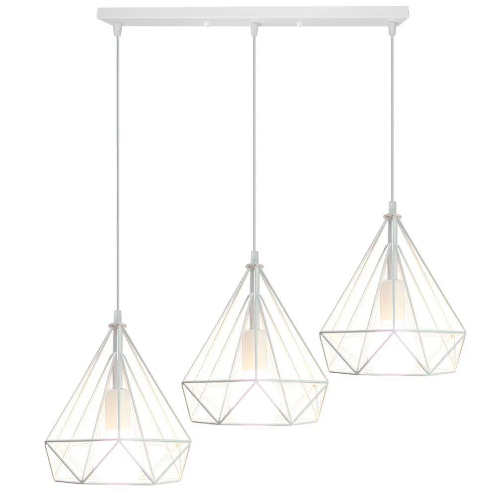 Industrial LED Pendant Light Vintage Loft Cage Hanging Lamp for Home Decor