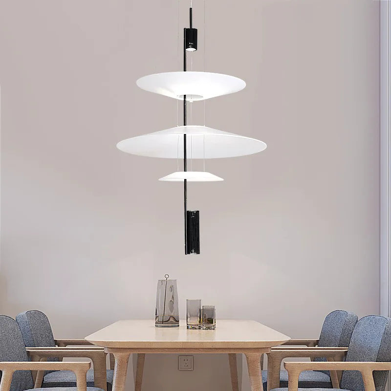Nordic minimalist pendant light by Afralia™: White designer replica for bedroom and dining table