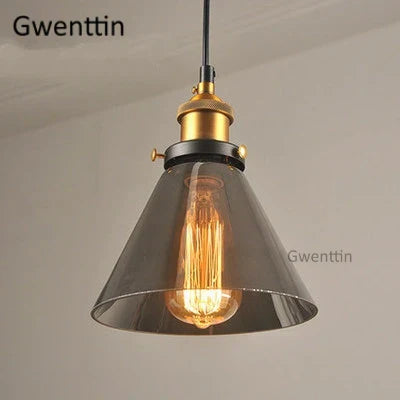 Industrial Glass Pendant Light for Modern Home Decor