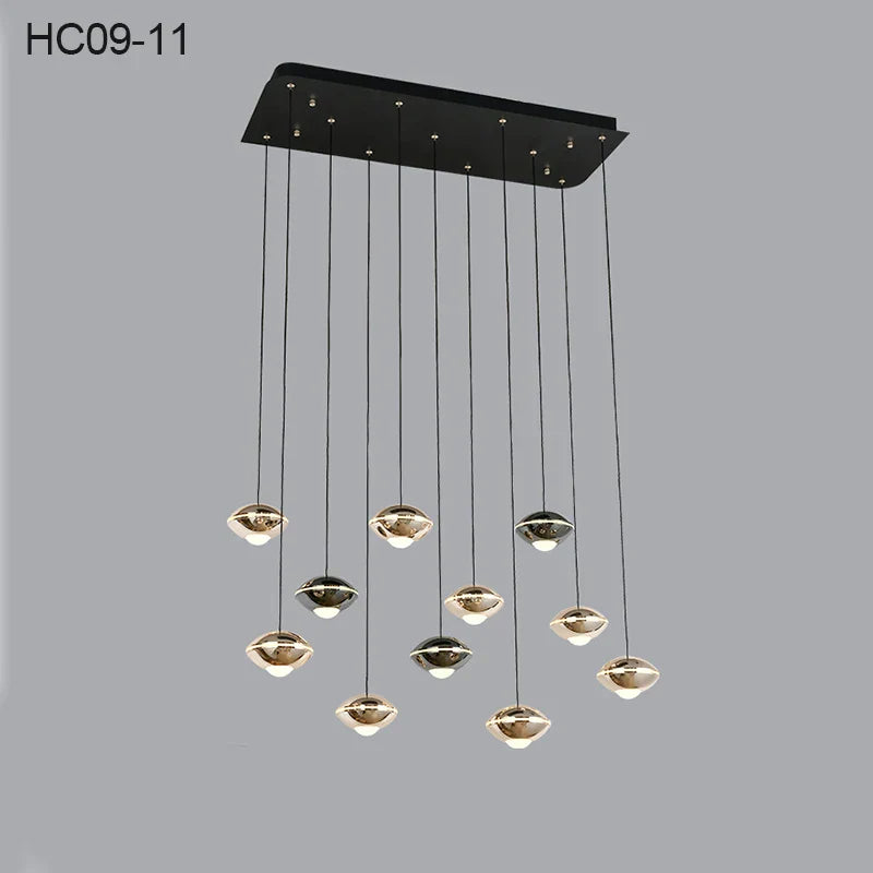 Loft Staircase Pendant Light: Aluminum Ball Droplight for Restaurant Bar Decor