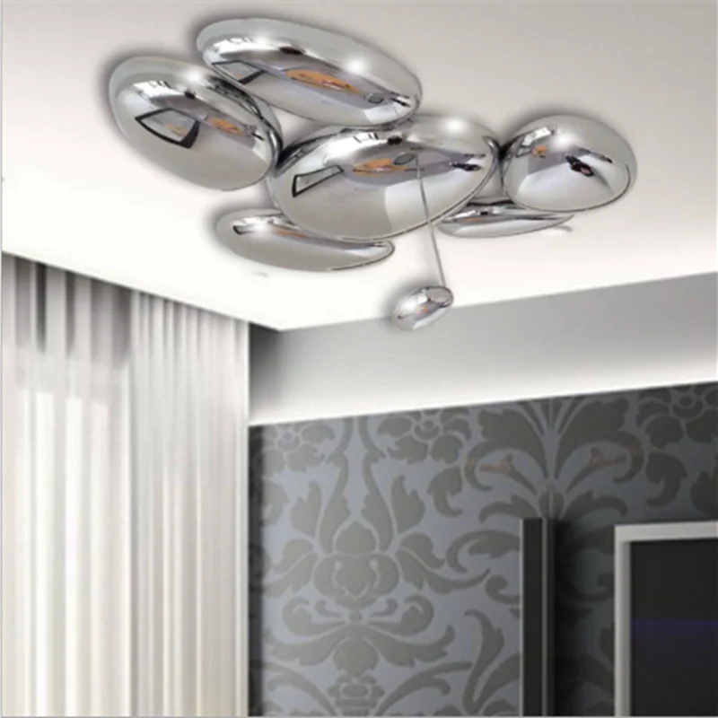 Water Drop Chrome LED Chandelier for Bedroom and Dining Room