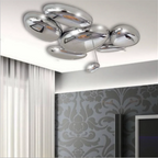 Water Drop Chrome LED Chandelier for Bedroom and Dining Room