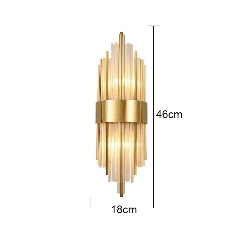 Luxury Crystal Wall Lamp for Modern Living Room and Bedroom LED Lighting
