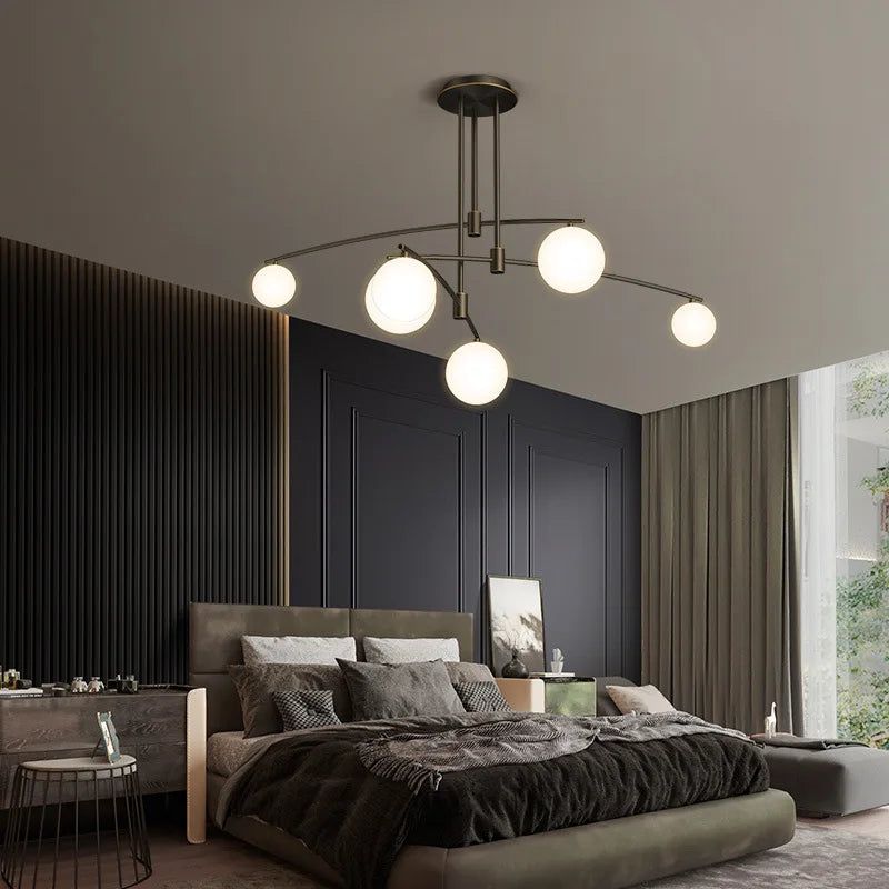 Nordic Bean Chandelier: Modern, Simple, Creative Lighting for Living Room, Dining Room, Bedroom