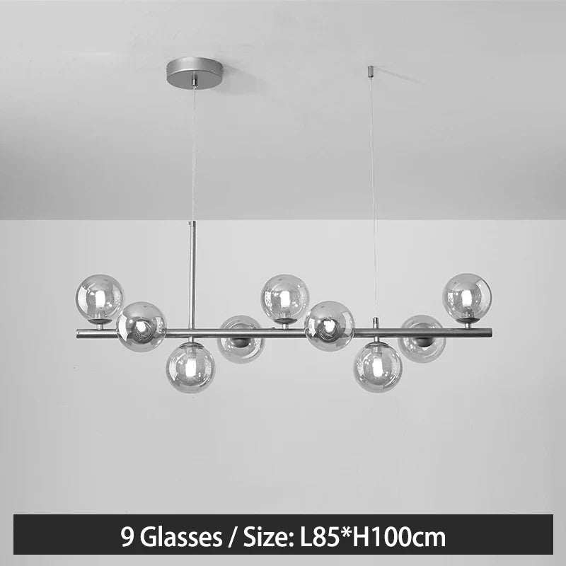 Modern Gold/Black G9 LED Chandelier for Kitchen Restaurant Bedroom Decor