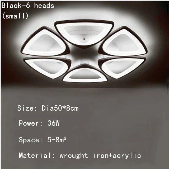 Geometric Petal Acrylic Ceiling Lamp: Romantic Decor for Living Room, Bedroom, Corridor