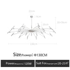 Modern Nordic LED Chandelier for Living Room Bedroom Office Study