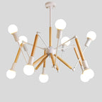 Spider Pendant Lights - 6/8/12 Arms, Black/White Suspension for Dining & Living Room