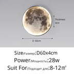 LED Moon Wall Lamp: Modern Nordic Bedroom Decor Lighting