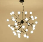 Heracleum Firefly Glass Ball Chandelier: Gold Luxury Lighting for Dining Kitchen Staircase