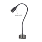 LED Wall Lamp 3W Adjustable Reading Light Bedside Mirror Long Gooseneck