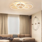 Modern LED Chandelier Lightings Gold Black Dimmable Indoor Lamps