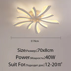 Modern LED Ceiling Chandelier for Home Living Room Bedroom Dining, Remote Control Lighting Fixtures