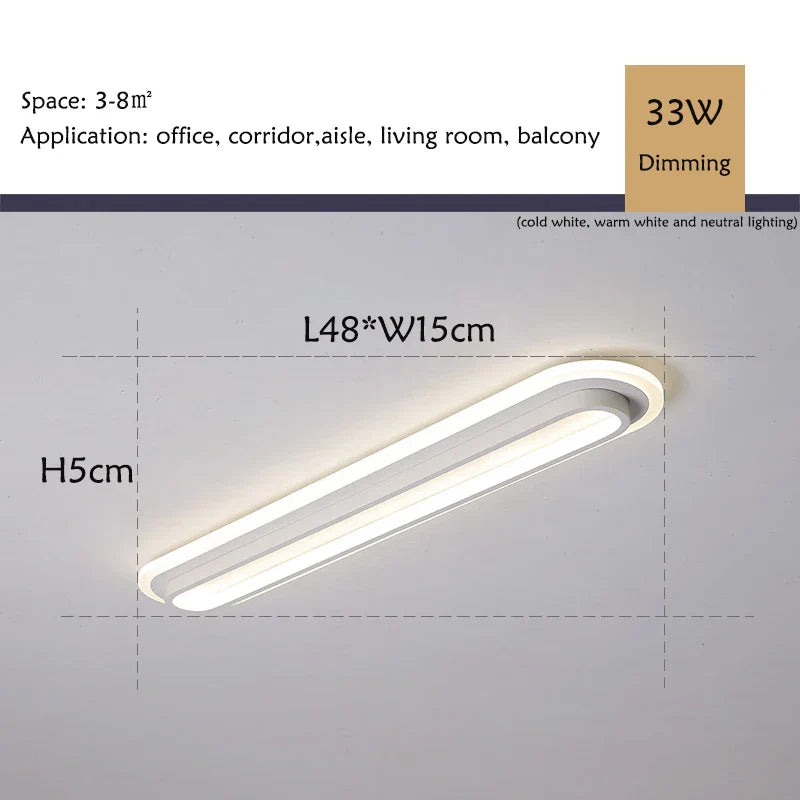 Modern Minimalist Long Aisle LED Ceiling Lamp